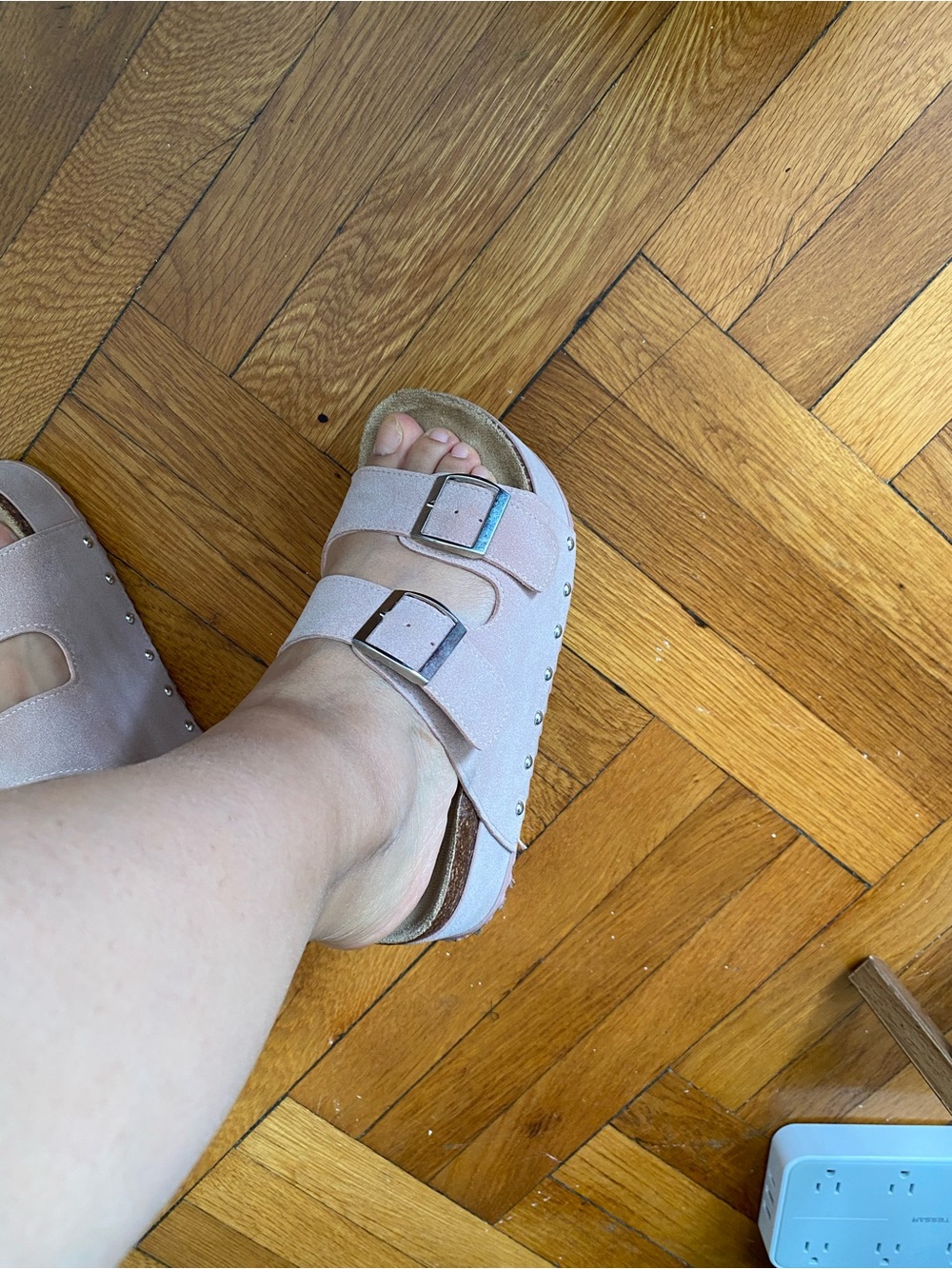 Madden Girl Pink Platform Double Buckle Slide Sandals Size 6.5 - Picture 8 of 8